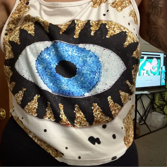 Eye Graphic Women's Tank Top 1XL - Picture 3 of 9